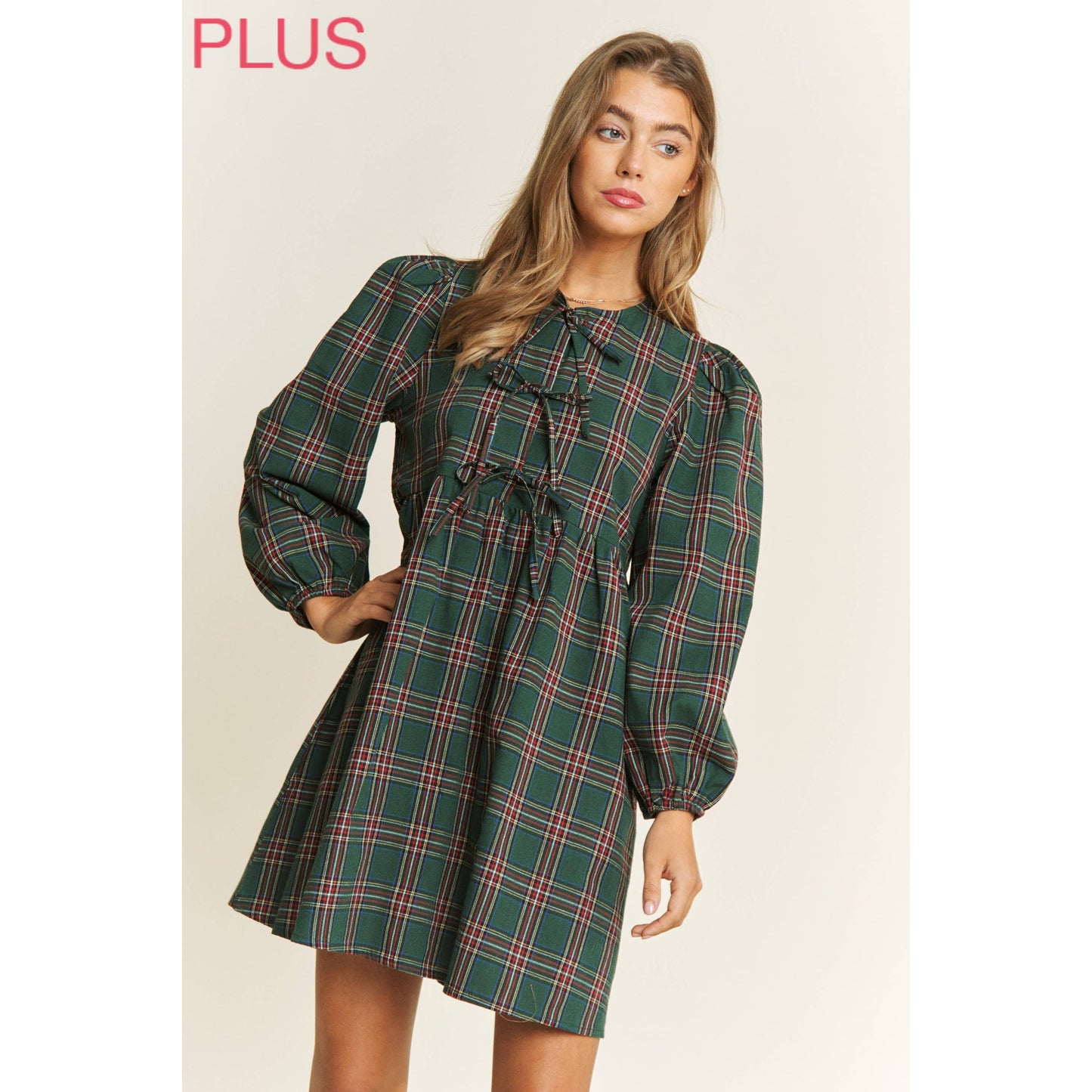 Plaid Babydoll Dress