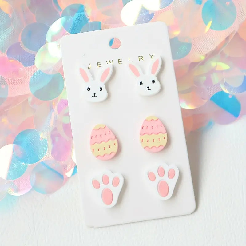 Easter Bunny Earring Set