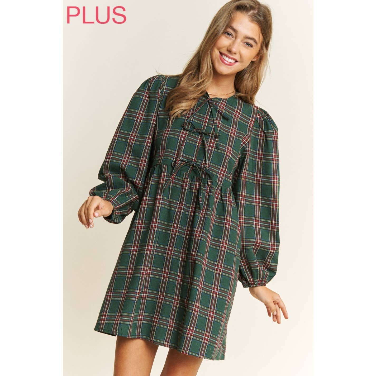 Plaid Babydoll Dress