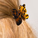 Large Tortoise Shell Butterfly Claw Clip