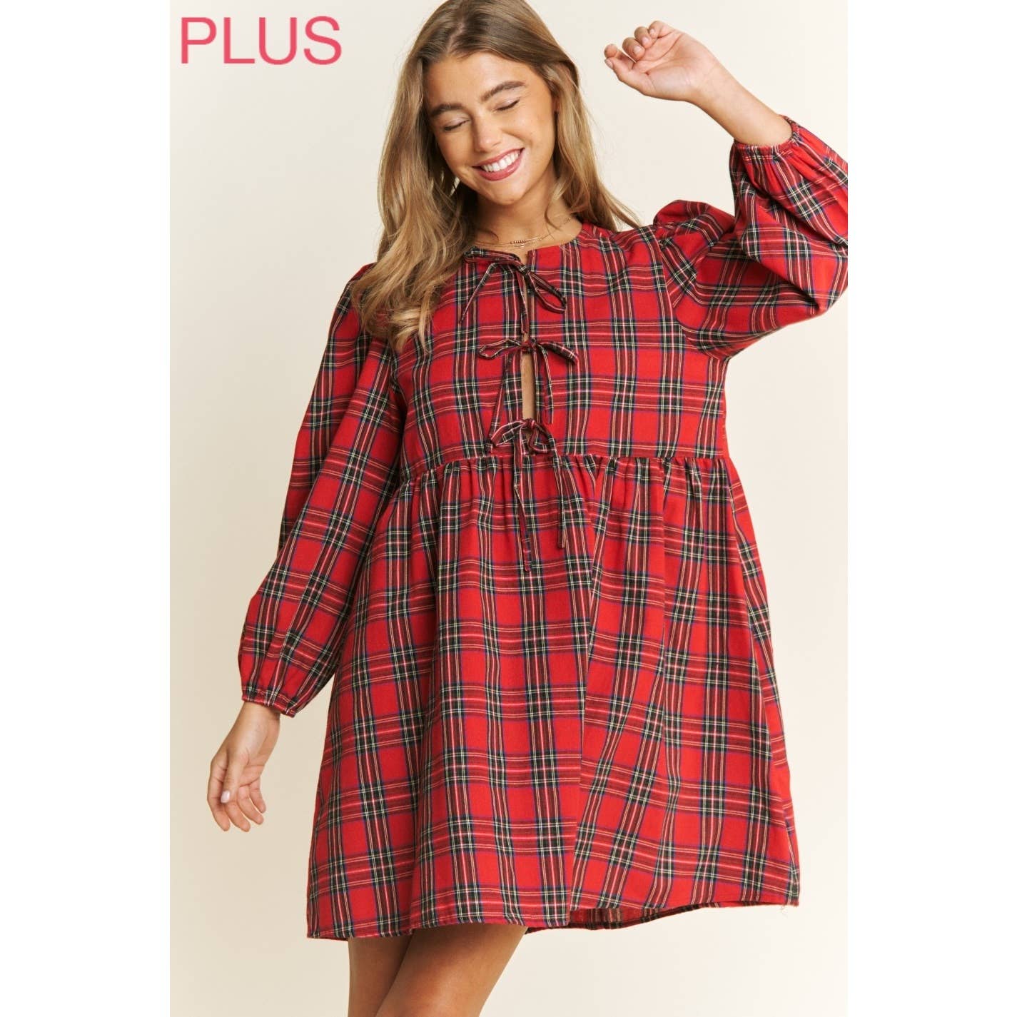 Plaid Babydoll Dress