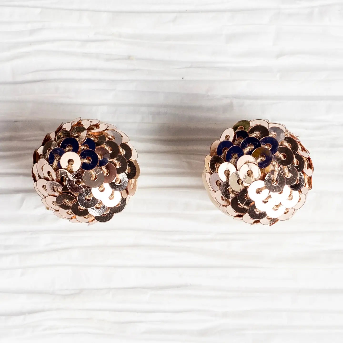 Rose Gold Sequin Earrings