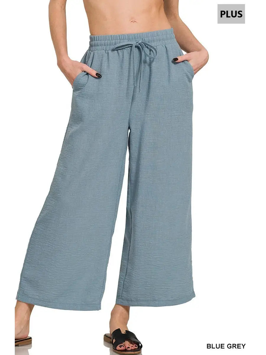 Blue Cropped Pants