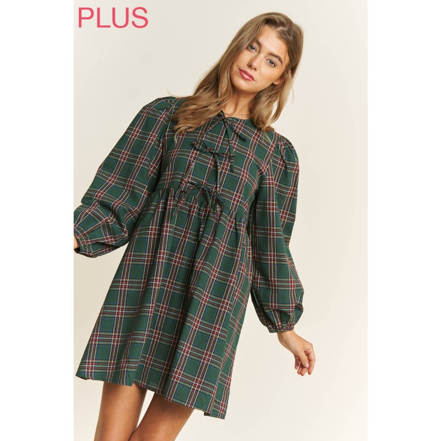 Plaid Babydoll Dress