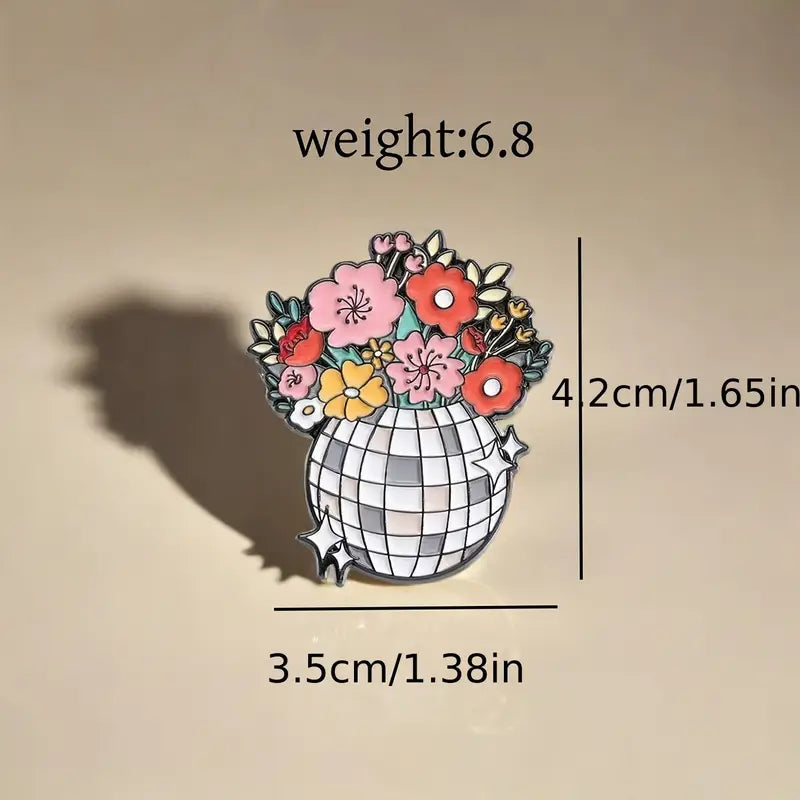 Disco Ball Bouquet Enamel Pin