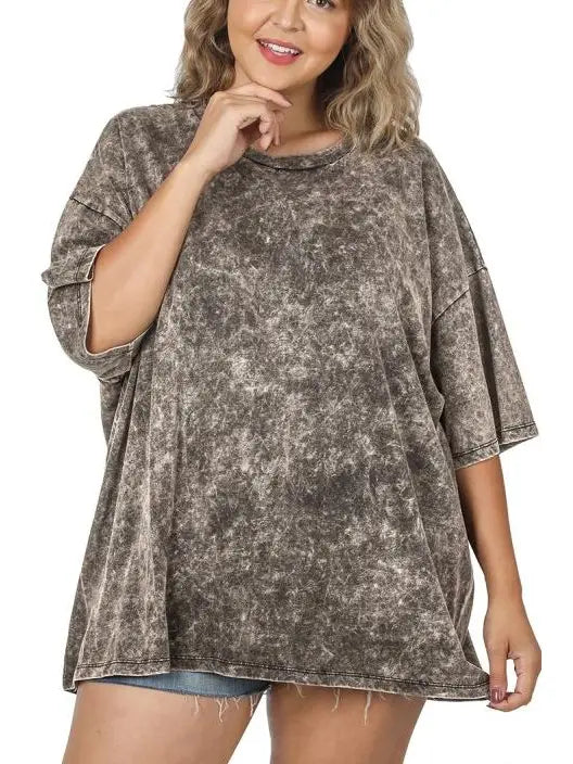 Acid Wash Boyfriend Tee
