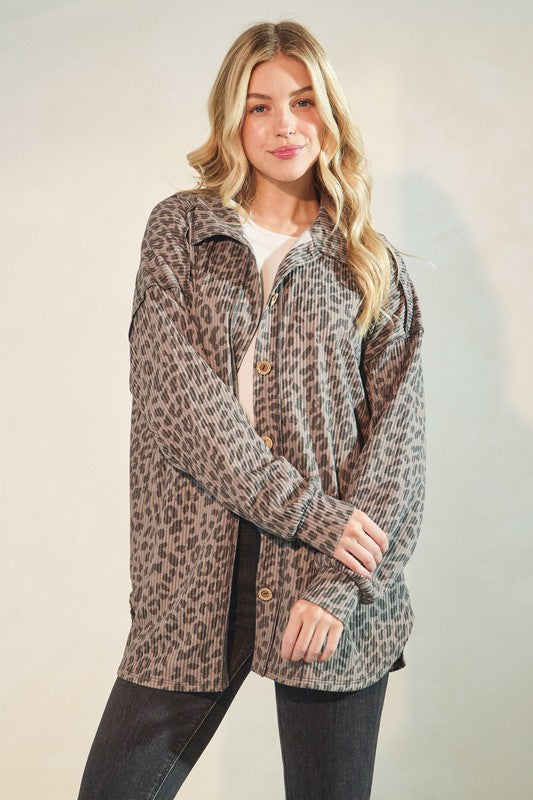 Cheetah Shacket