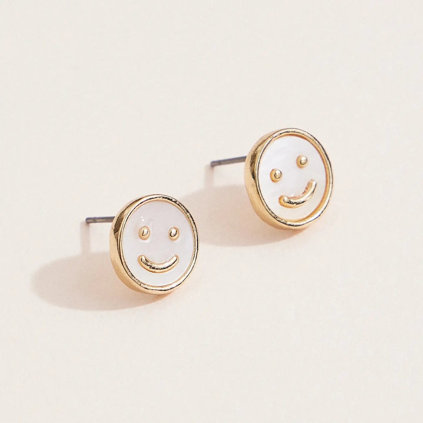 Mother of Pearl Smiley Earrings