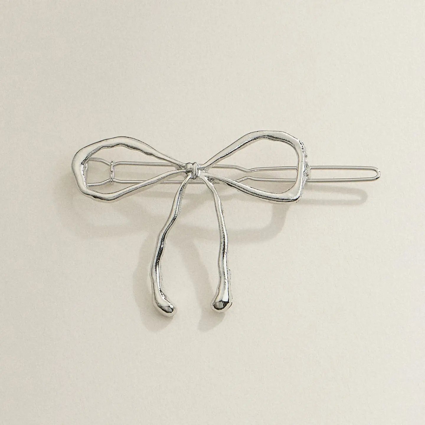 Metallic Bow Hair Clip