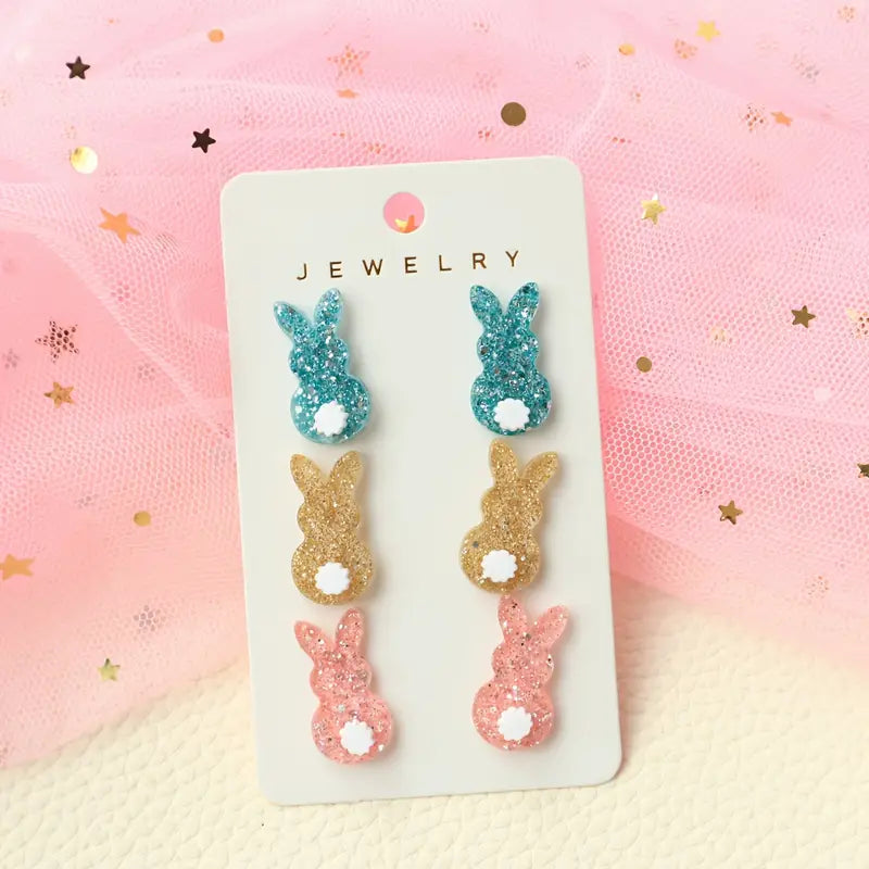 Sparkly Bunny Earrings