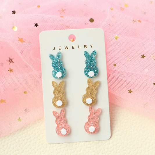 Sparkly Bunny Earrings