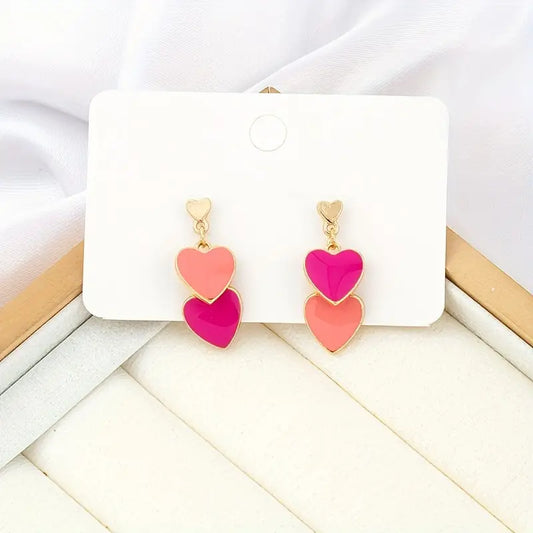 Double Heart Earrings