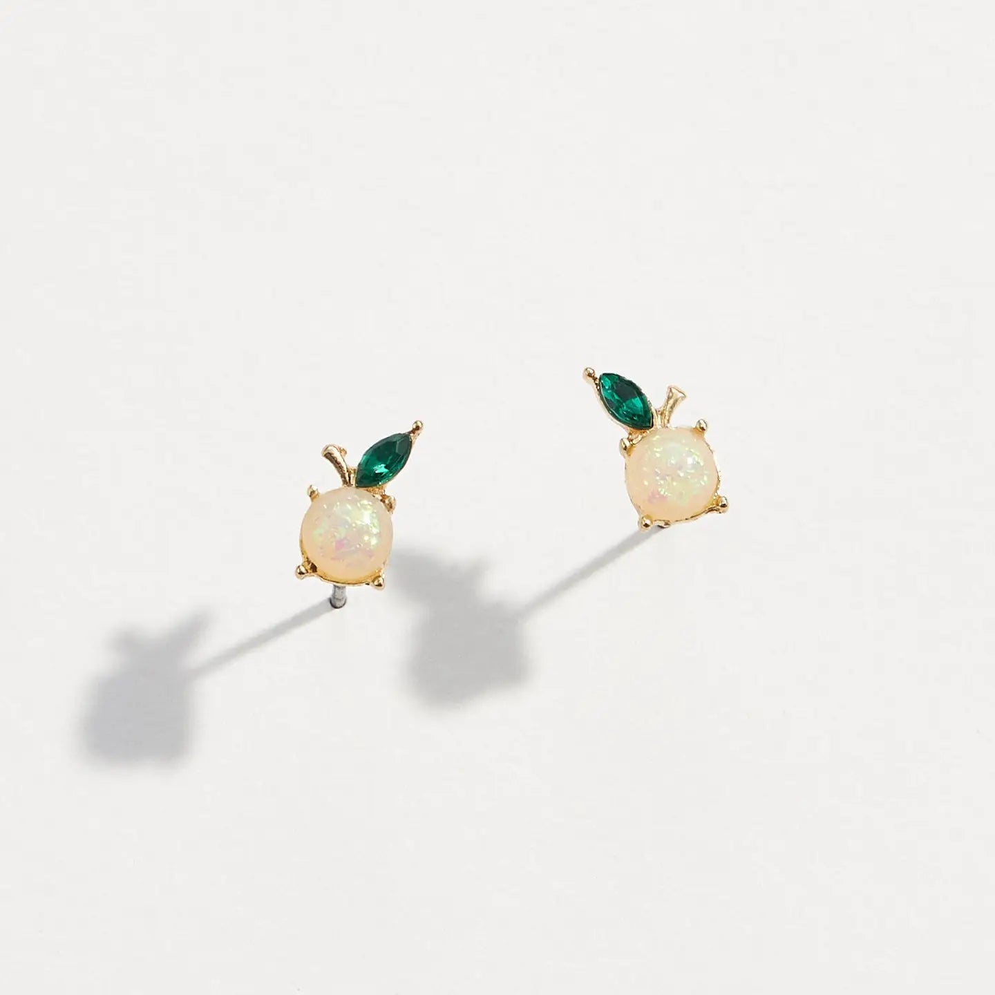 Mini Orange Opal Stud Earrings