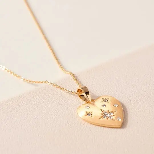 Gold Heart Pendant Necklace
