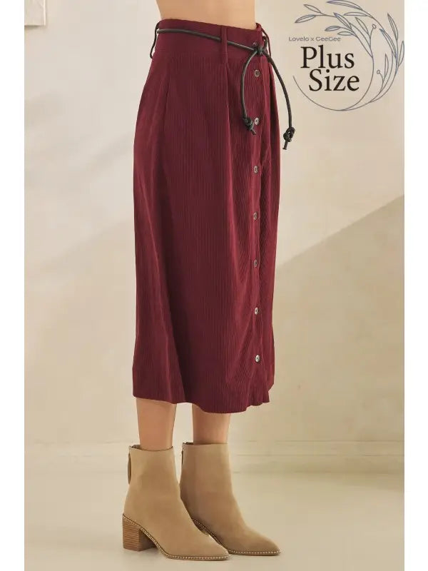 Corduroy Midi Skirt