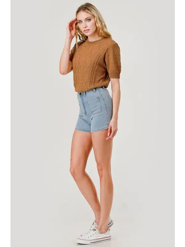 Cable Knit Top