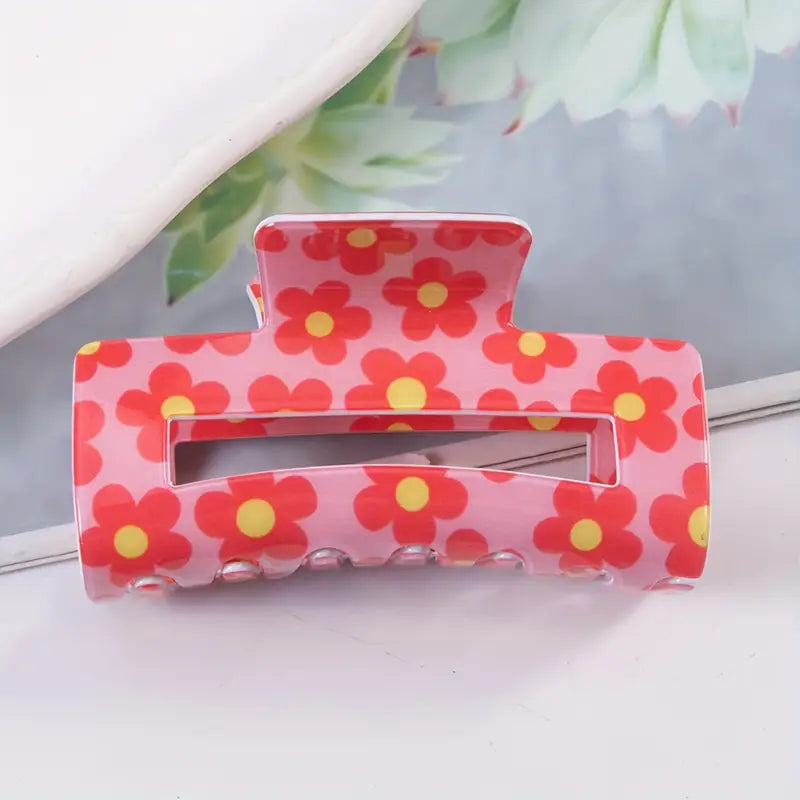 Bright Flower Claw Clip