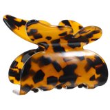 Large Tortoise Shell Butterfly Claw Clip