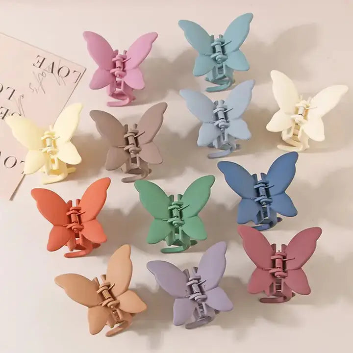Matte Butterfly Claw Clips