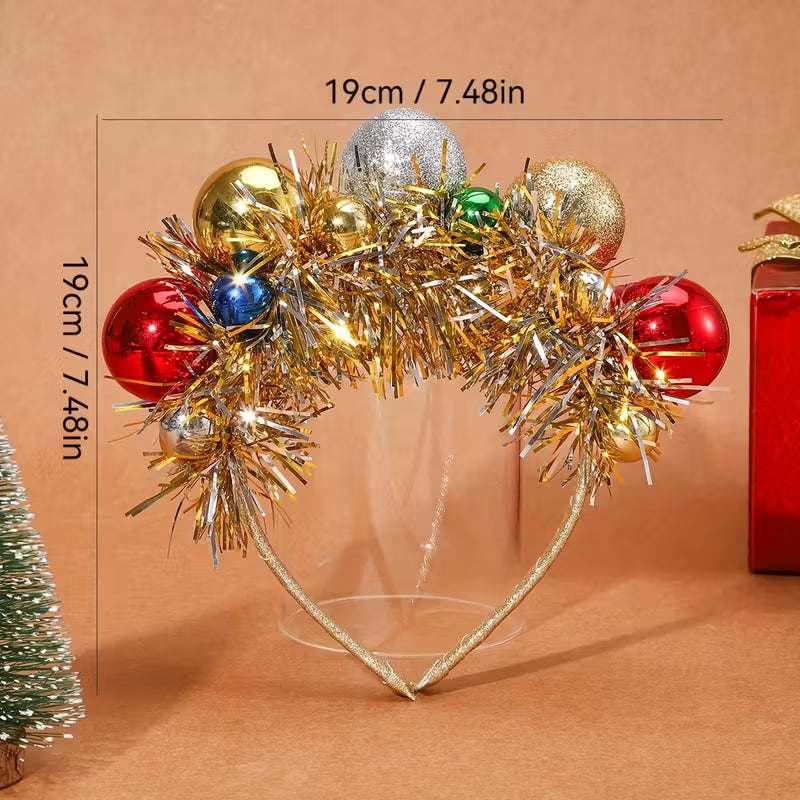 Gold Christmas Ornament Headband