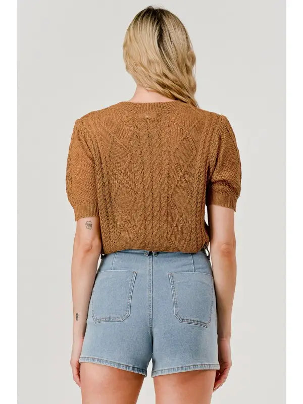 Cable Knit Top