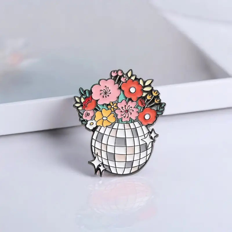 Disco Ball Bouquet Enamel Pin