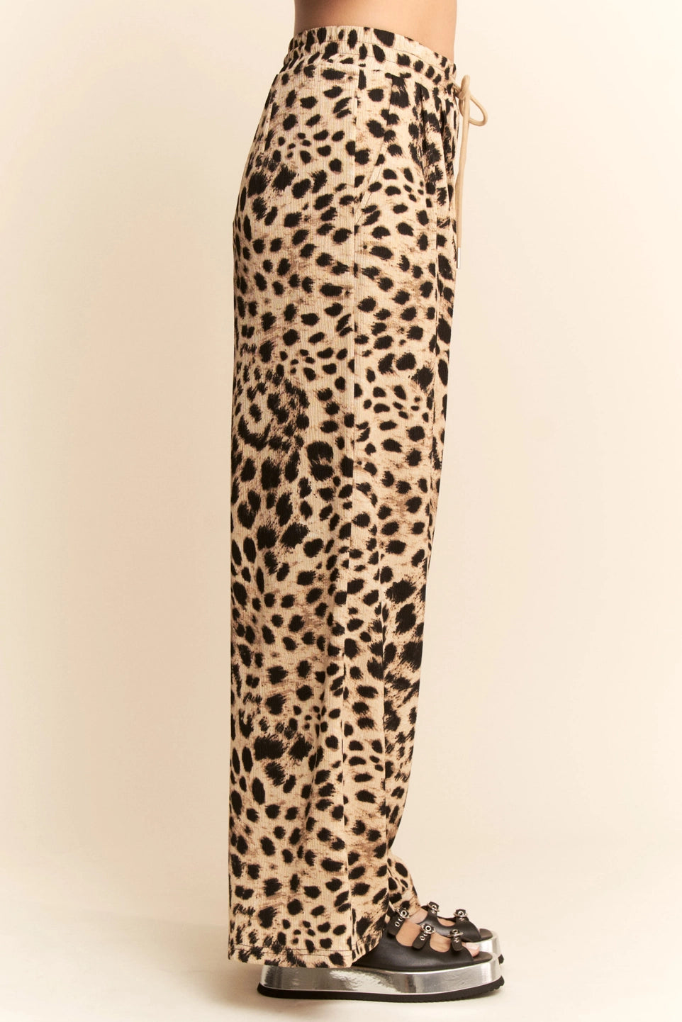 Leopard Drawstring Pants