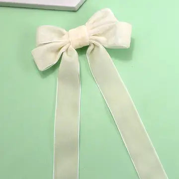 Velvet Bow Clip