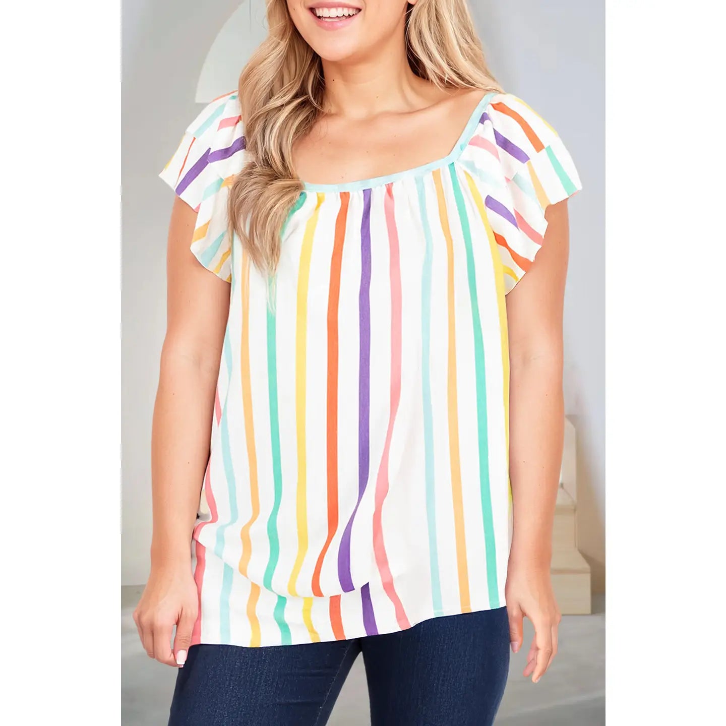 Pastel Striped Blouse