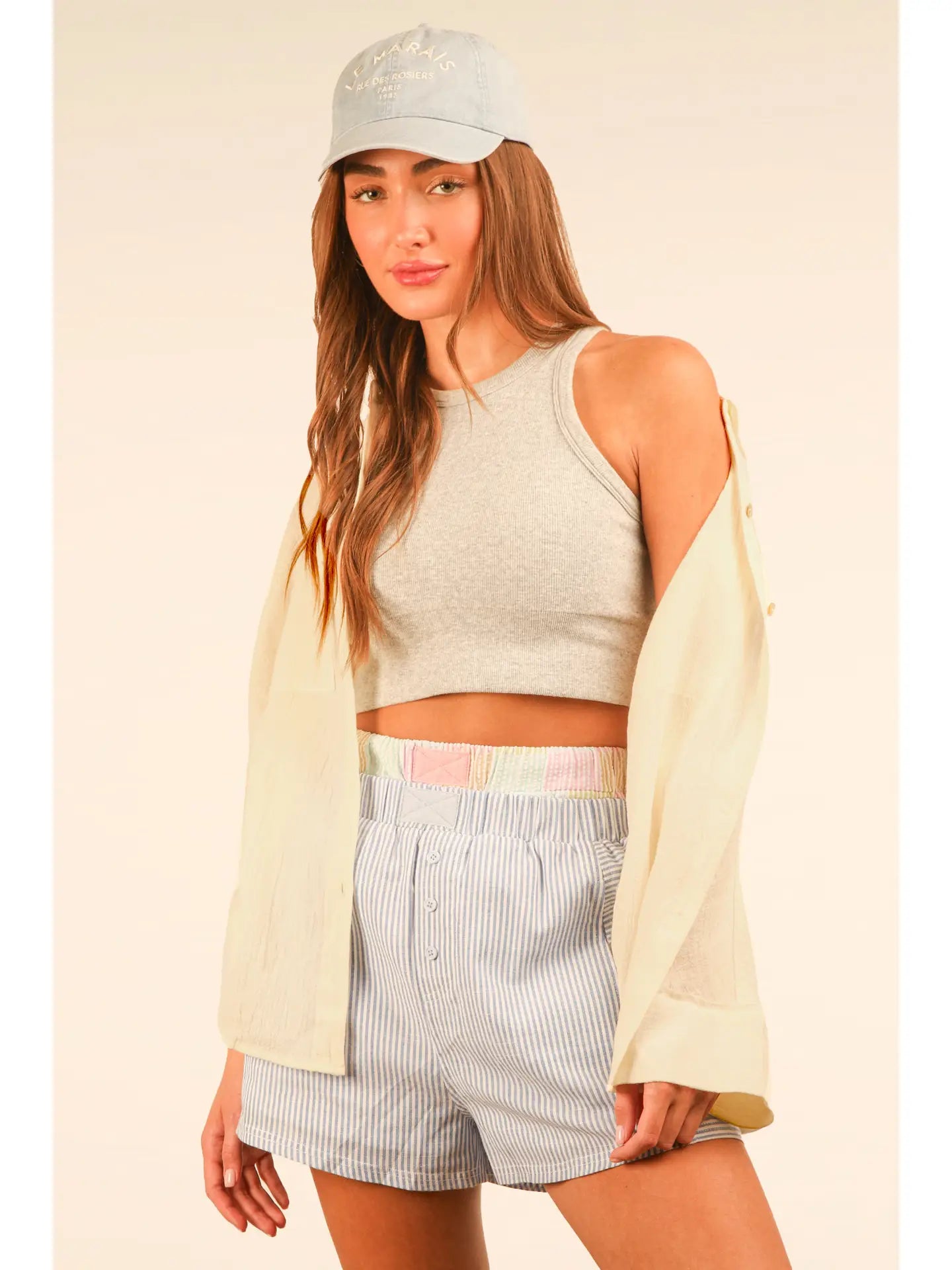Dolman Sleeve Button Down Gauze Shirt