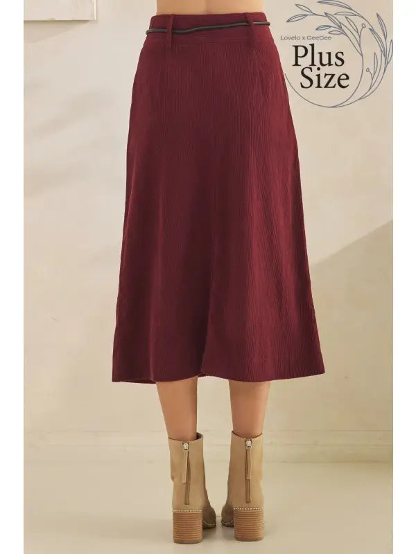 Corduroy Midi Skirt
