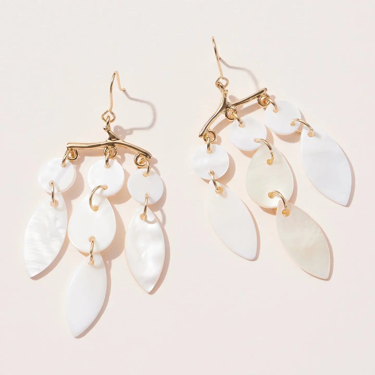 White Shell Earrings