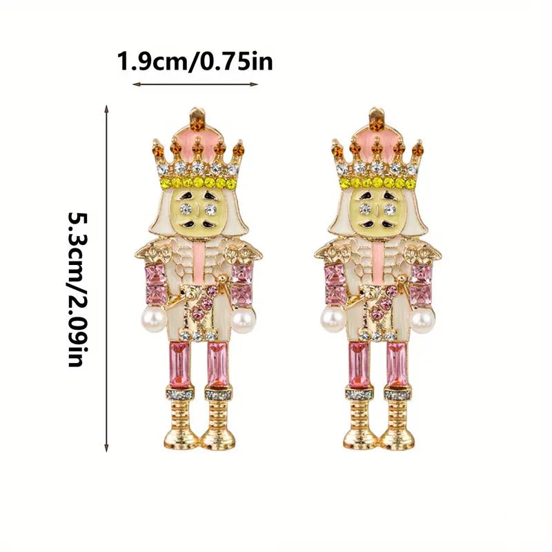 Pink Nutcracker Earrings