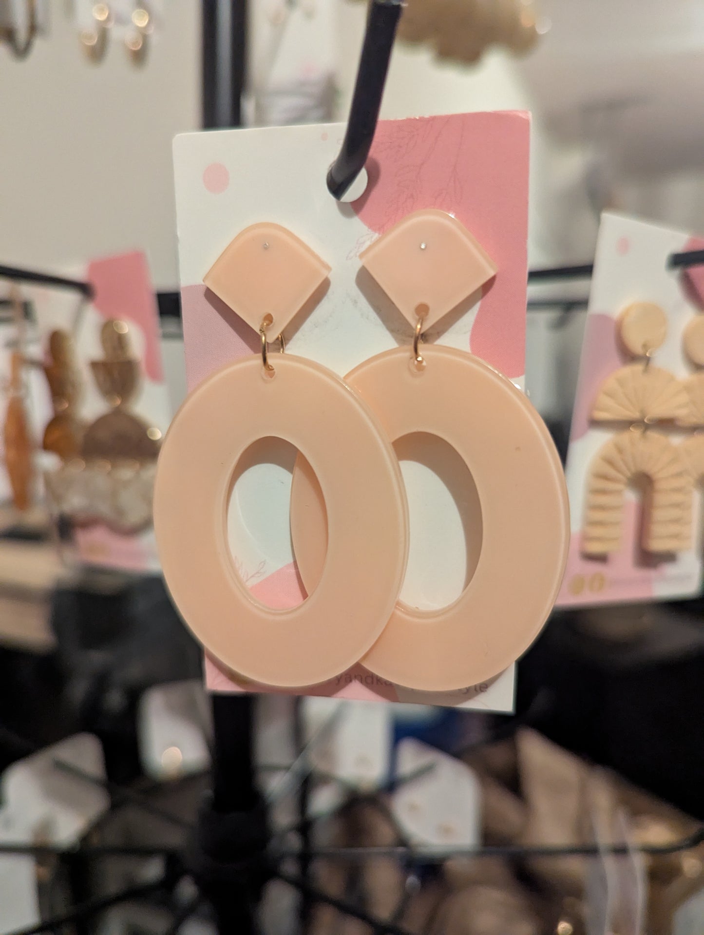 Large Pink Earrings