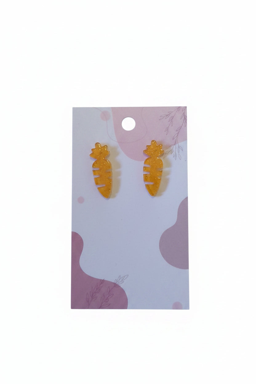 Sparkly Carrot Earrings