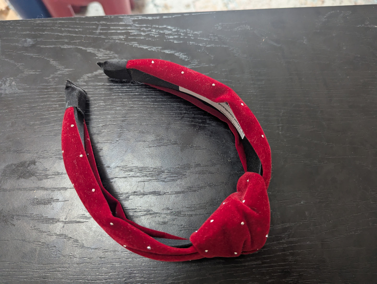 Burgundy Rhinestone Headband