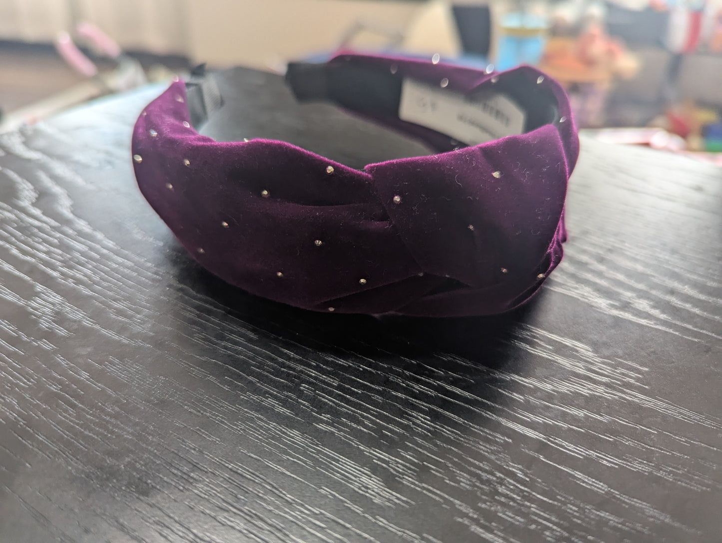 Plum Rhinestone Headband