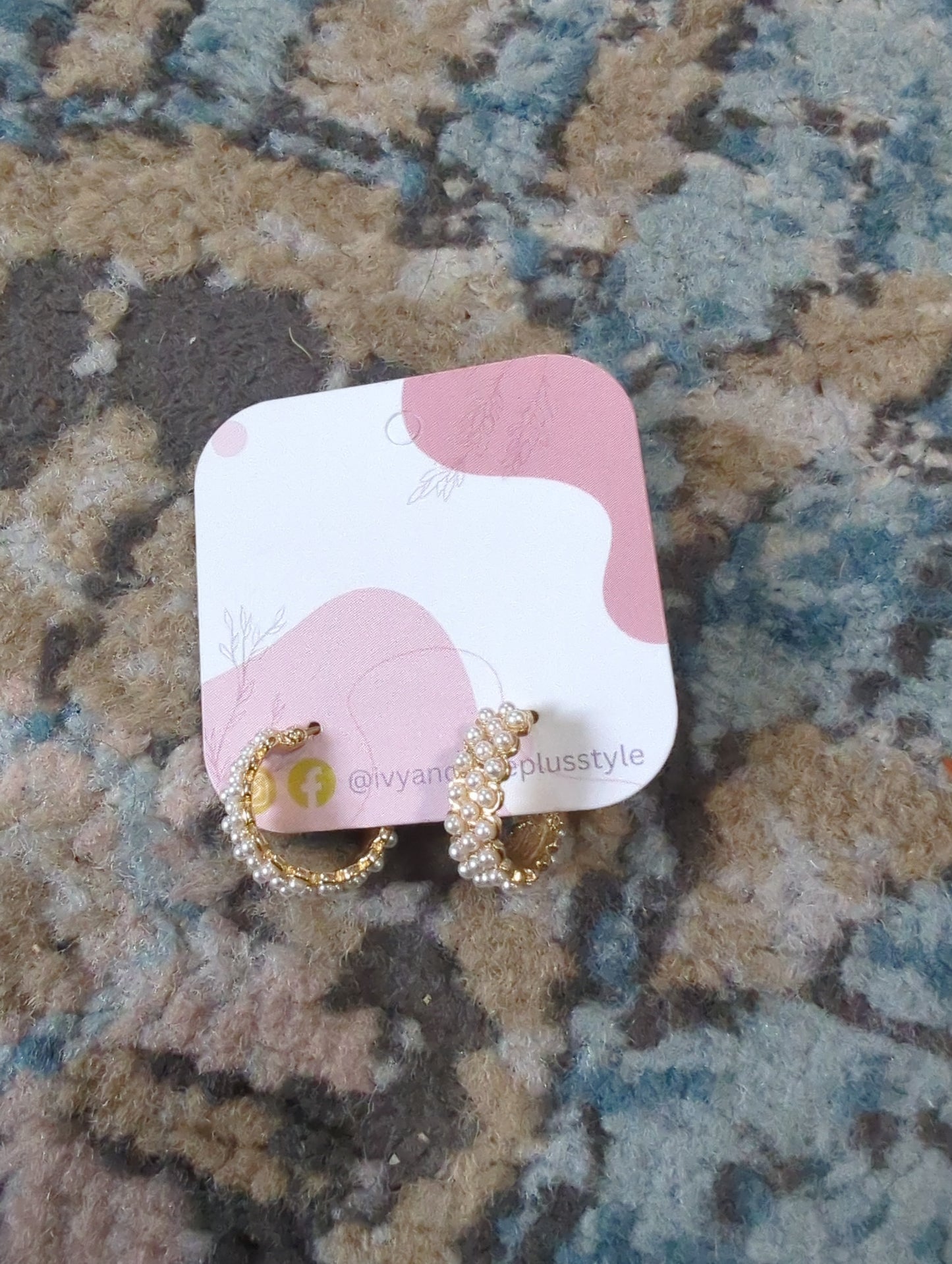 Small Pearl Hoops