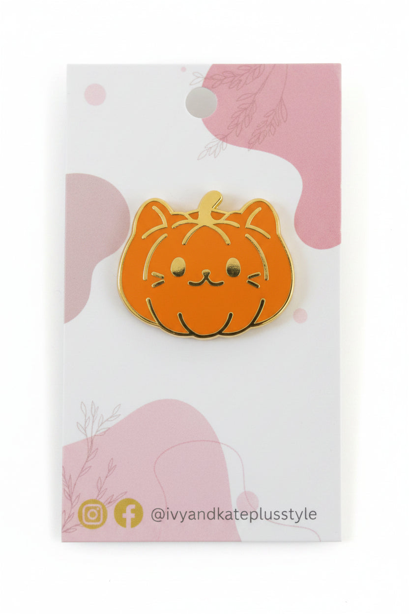 Pumpkin Cat Enamel Pin