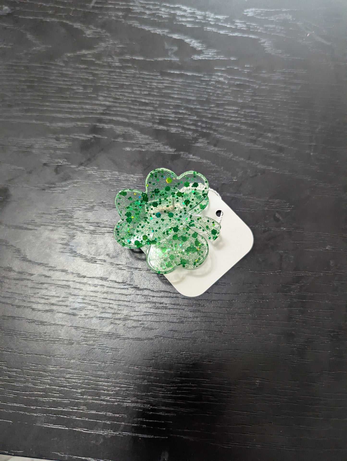 Sparkly Clover Clip