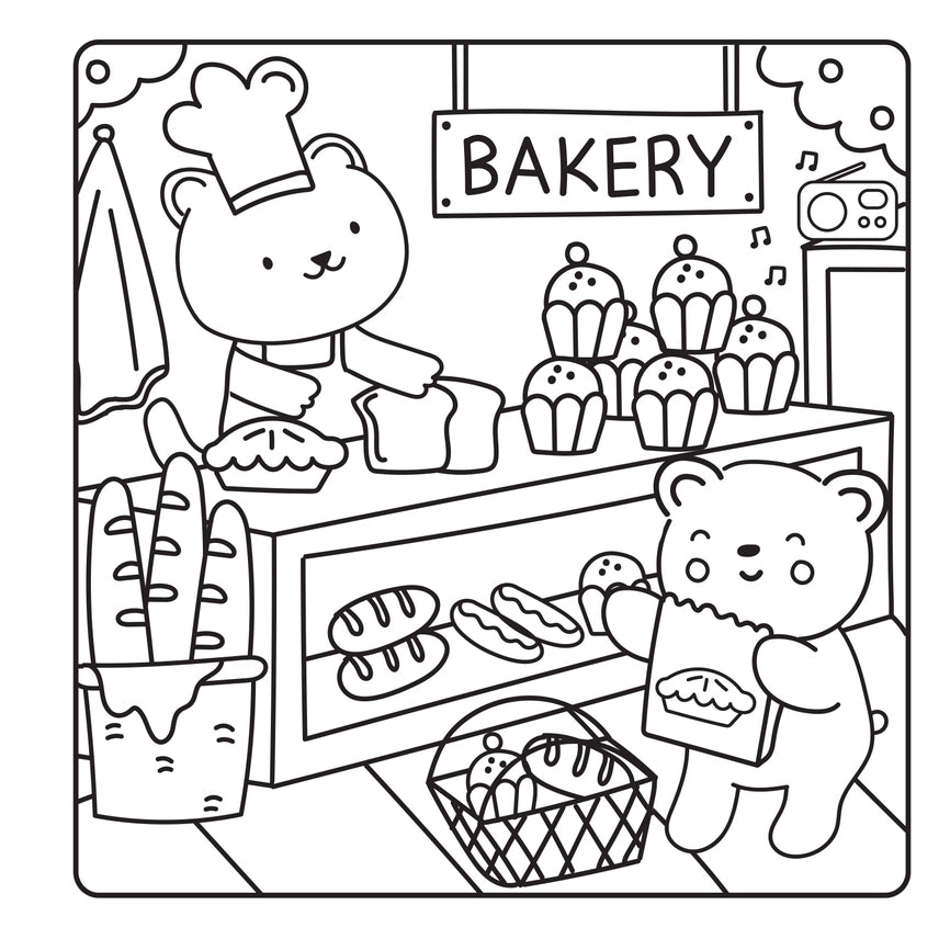 Happy Street Coloring Book