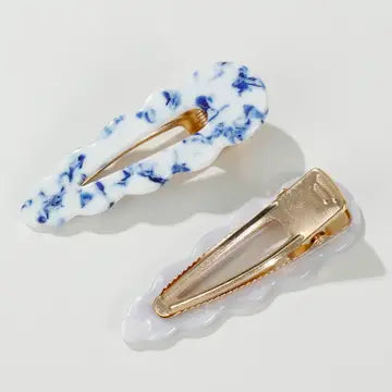 Vintage Blue Barrette Set