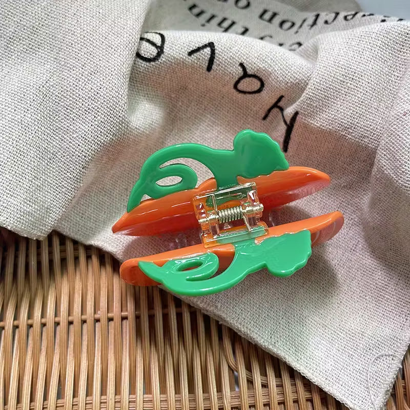 Pumpkin Claw Clip