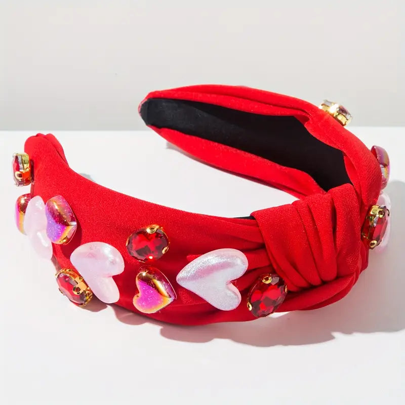 Beaded Heart Headband