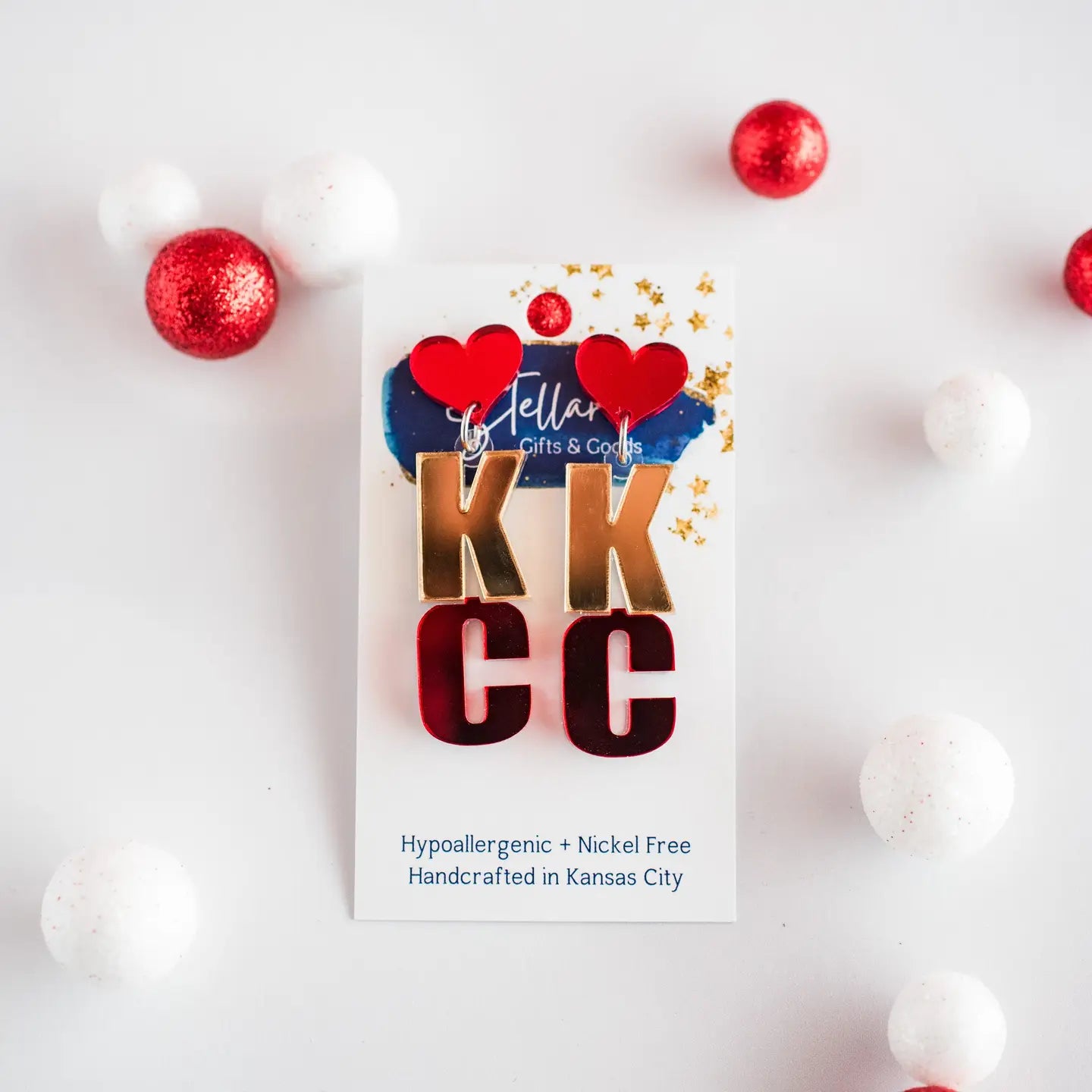 KC Letter Drop Earrings