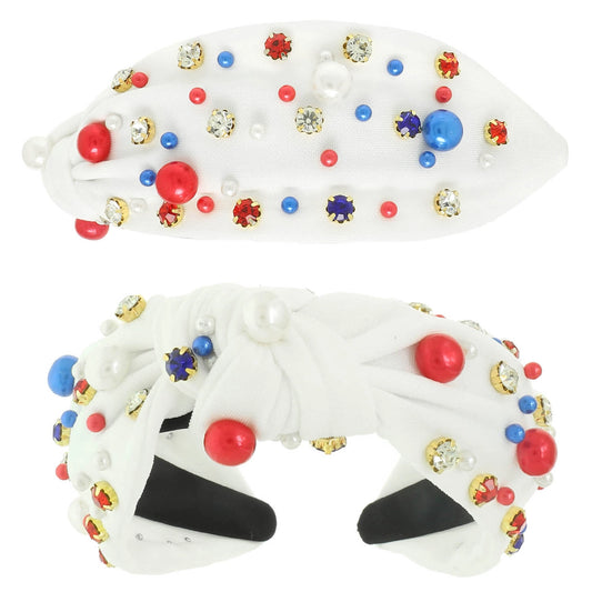 Patriotic Bling Headbands- Blue or White
