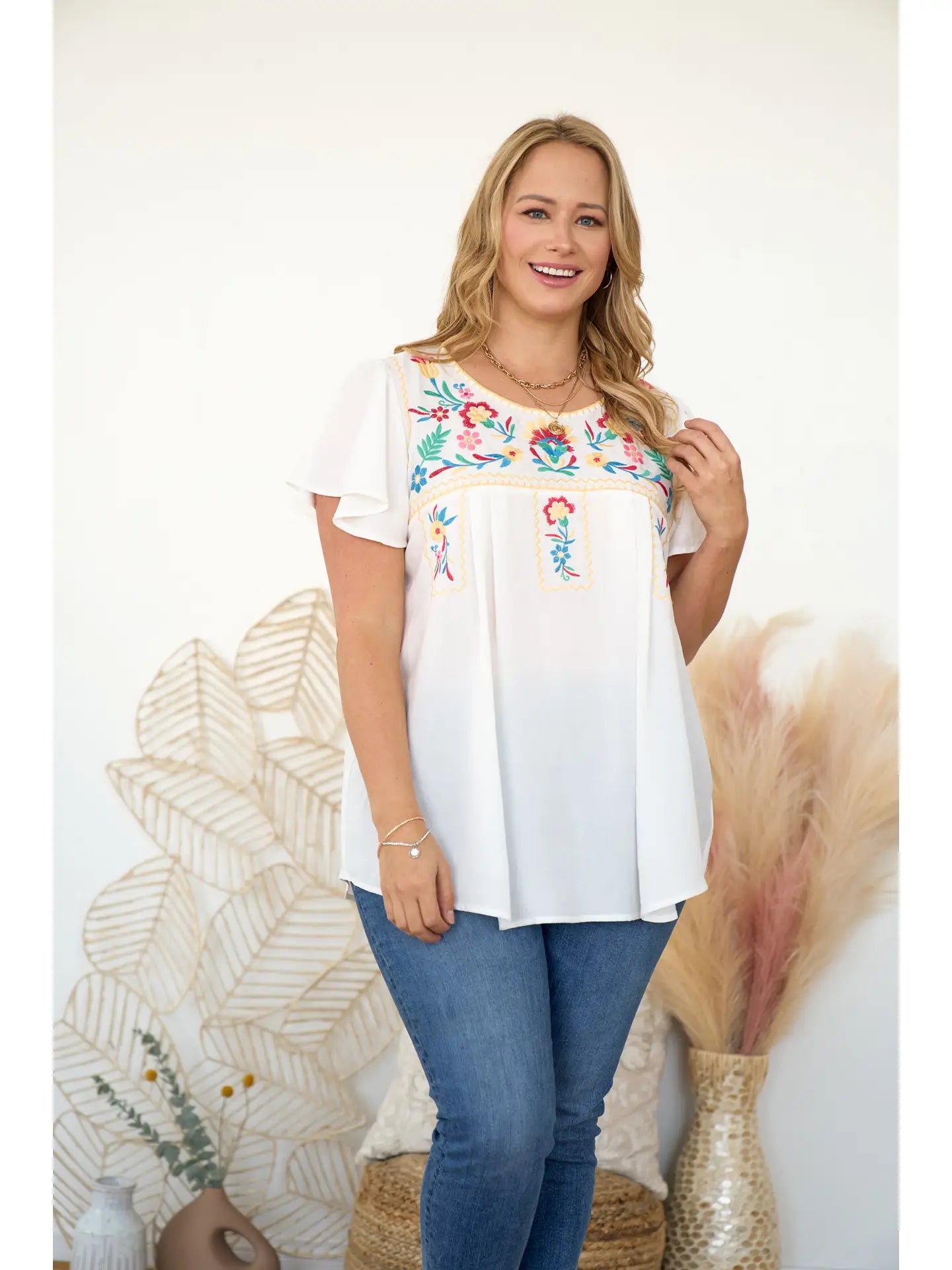 Breezy Embroidered Blouse