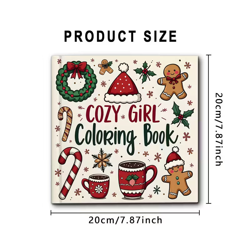 Cozy Girl Gingerbread Coloring Book