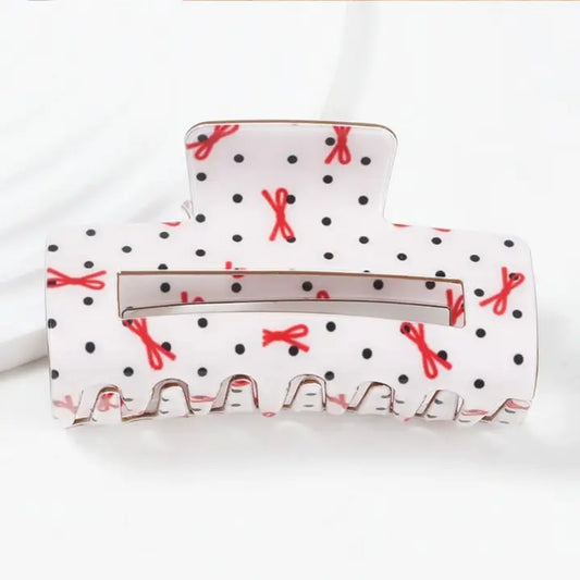 Heart Bow Claw Clip