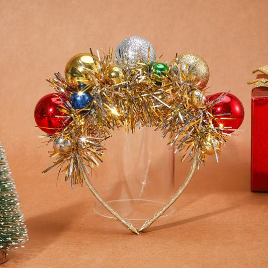 Gold Christmas Ornament Headband